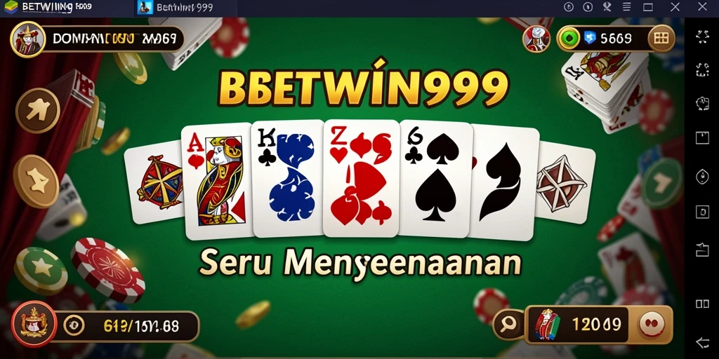 Tampilan gameplay seru dalam aplikasi BETWIN999 Domino.
