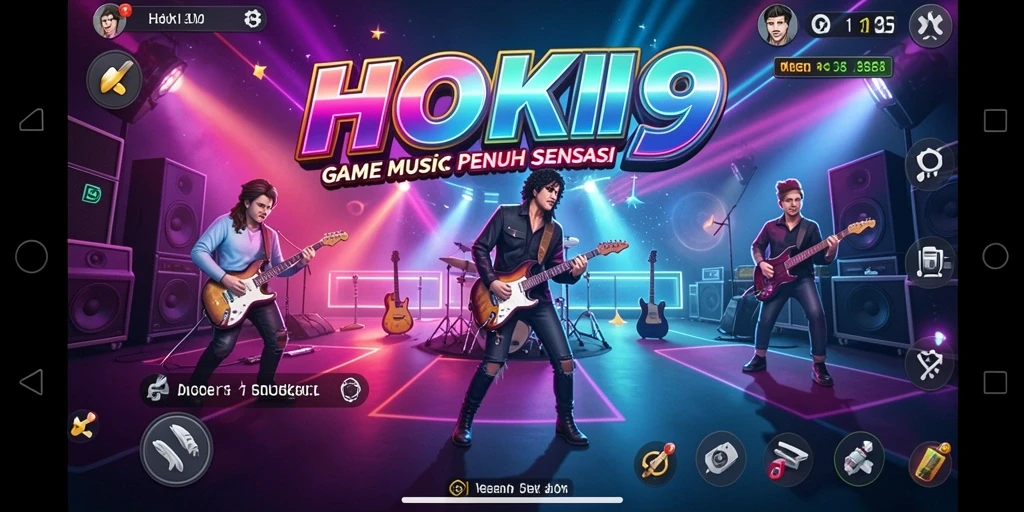 Screenshot HOKI9 menampilkan gameplay seru dengan berbagai opsi lagu.