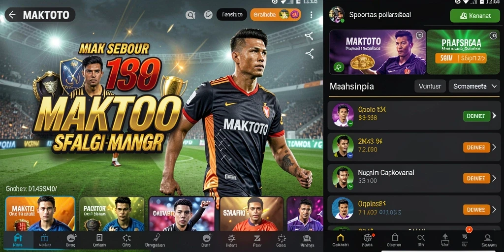 Tampilan utama MAKTOTO yang menampilkan berbagai opsi taruhan olahraga.