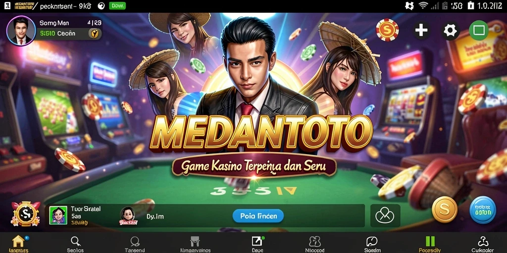 Tampilan gameplay yang menawan dari MEDANTOTO dengan suasana Kasino yang nyata.