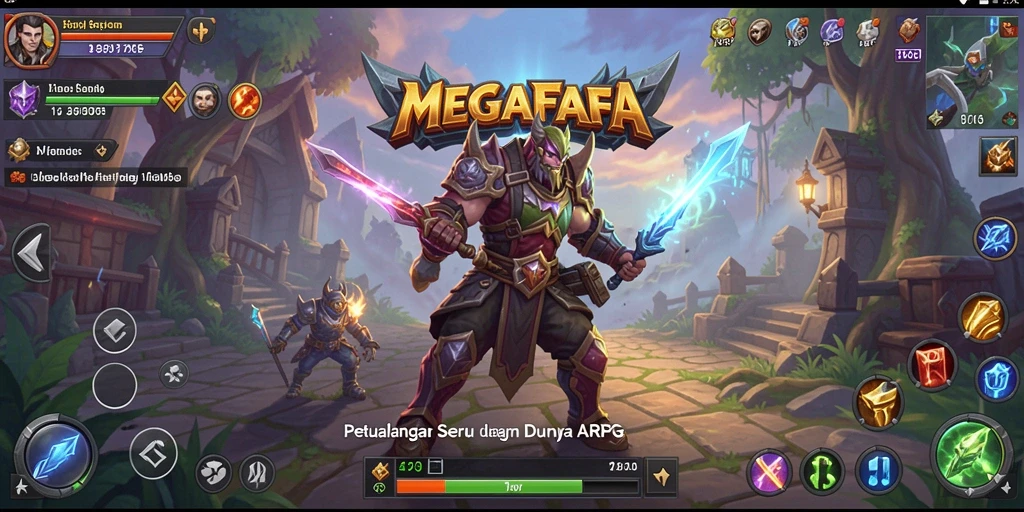 Tangkapan layar MEGAFAFA menampilkan aksi seru dalam pertempuran karakter.