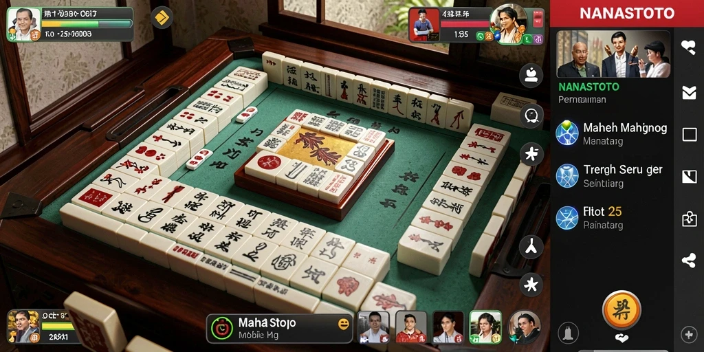 Screenshot utama NANASTOTO yang menampilkan gameplay Mahjong yang seru.