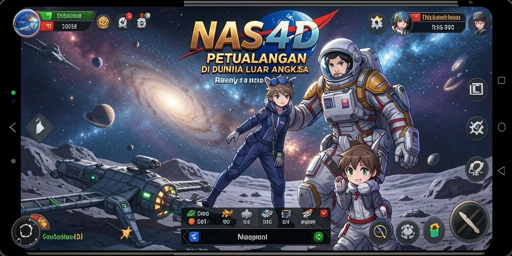 Tangkapan layar NASA4D menampilkan aksi seru dalam petualangan anime.