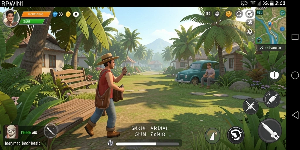Screenshot menampilkan gameplay RPWIN1 yang penuh warna dan menarik.