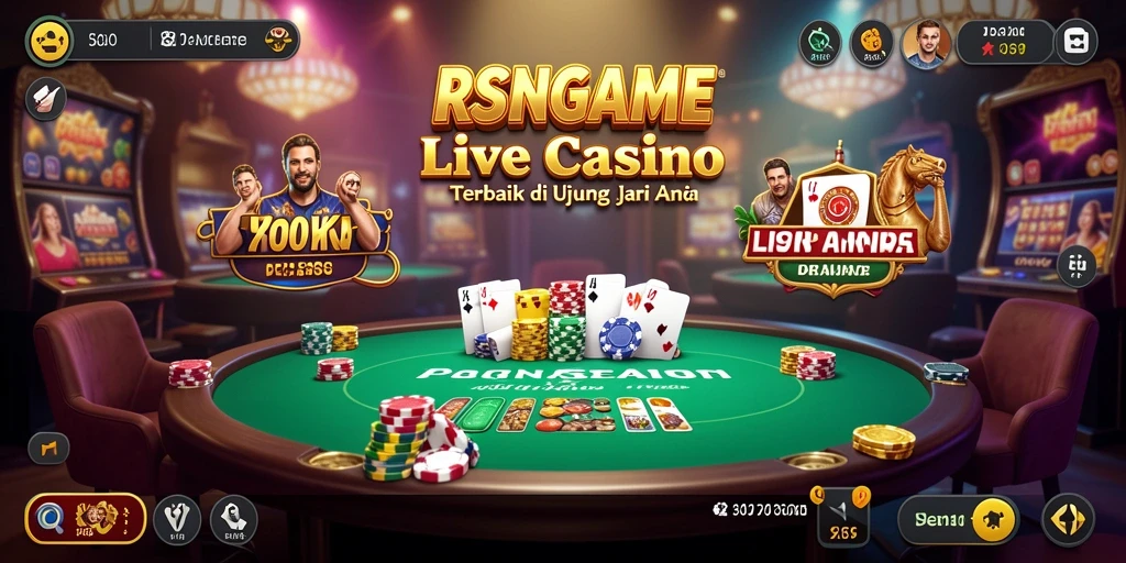 Tangkapan layar gameplay RSNGAME menunjukkan aksi Live Casino yang menarik.