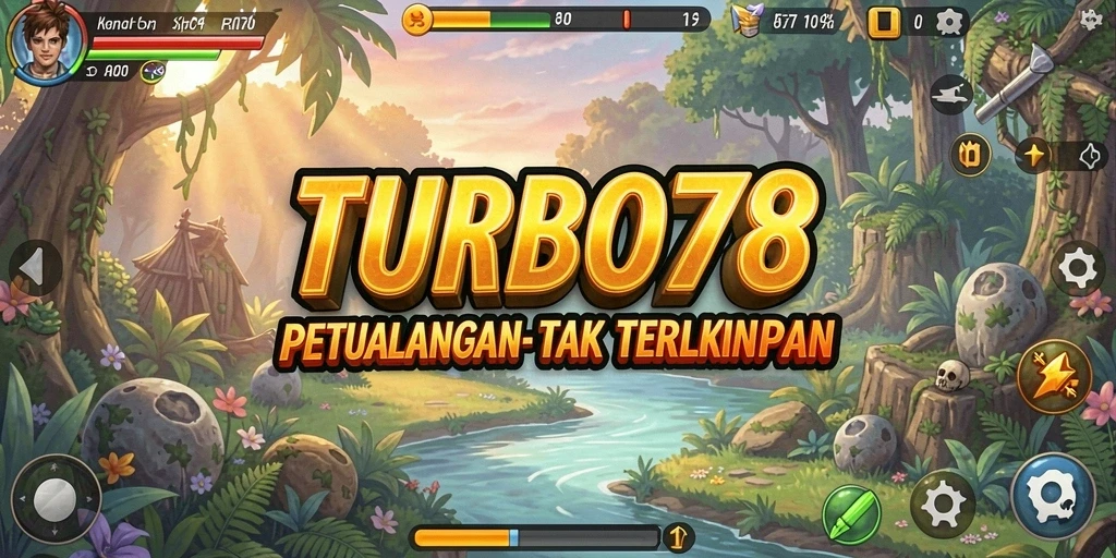 Tampilan gameplay TURBO78 yang penuh aksi dan eksplorasi.